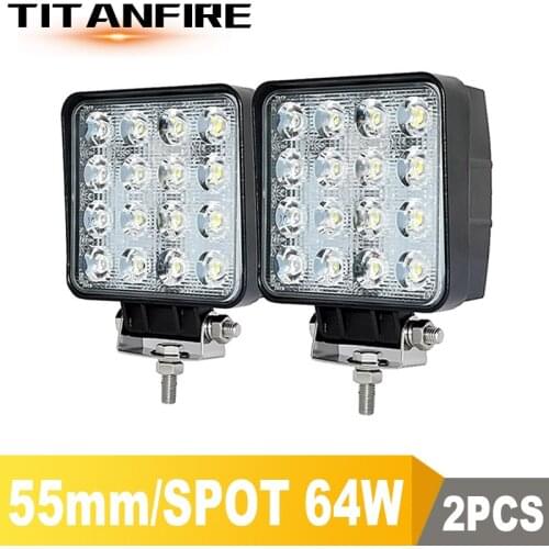 ZK30 DS 4x4 LED Spot/Flood Work light 9-30V Car 48W 6000LM 64W 8000LM Off Road Led light bar Vehicle SUV Car 12V 24V 6000K