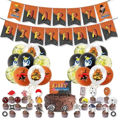 Naruto Theme Childrens Birthday Party Decoration Balloons Party Decoration Confetti Glitter Gender Reveal Party Decoration