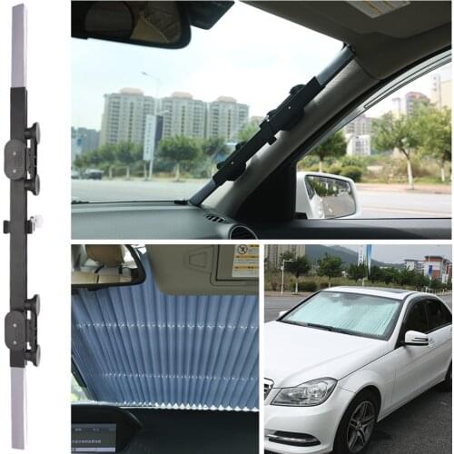 Universal Car Sun Visor Retractable Front Windscreen Car Sunshade Auto Sun Shades for Windshield UV Protection Covers Accessory