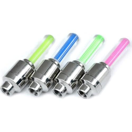 Bicycle Hot Wheels Mountain Bike Color Nozzle Light Fluorescent Stick Valve Core Light Bicycle Riding Equipment