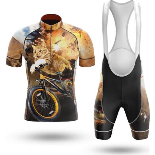 Cat Cycling Sets Bike uniform Summer Cycling Jersey Set Road Bicycle Jerseys MTB Bicycle Wear Breathable Cycling Clothing