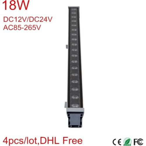 High-power 18W 46*46*1000 IP65 waterproof outdoor led flood light LED Wall washer lamp Landscape Wash wall light 12V-24V/85-265V