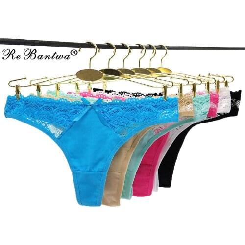 Women Lace Sexy G-strings Bikini Thongs Ladies Cotton Panties 2019 New Lingerie for Women g string T words pants 10pcs/lot