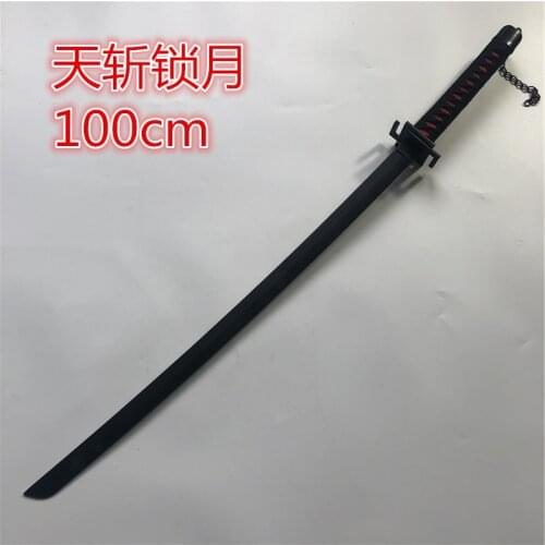 1:1 Anime Cosplay Bleach Kurosaki ichigo sword Prop Lock Bleaching Moon Sword Role cosplay Bleach Wood Sword Weapon 100cm