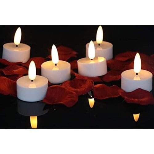 1/2pc LED Candle Fake Flashing Tea Light Outdoor Garden Lamp Battery-powered Romantic Wedding Banquet Decoration Home Decoration