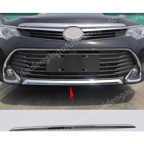 1pcs ABS Chrome Front Bottom Bumper Cover Decorative Trim For Toyota Camry 2015-2017 Car accessories