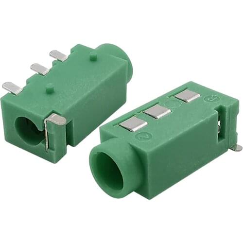 10Pcs 3.5mm 4 Pin Headphone Jack PJ-320D SMD MP3 Accessories 3.5mm Audio Connector Green