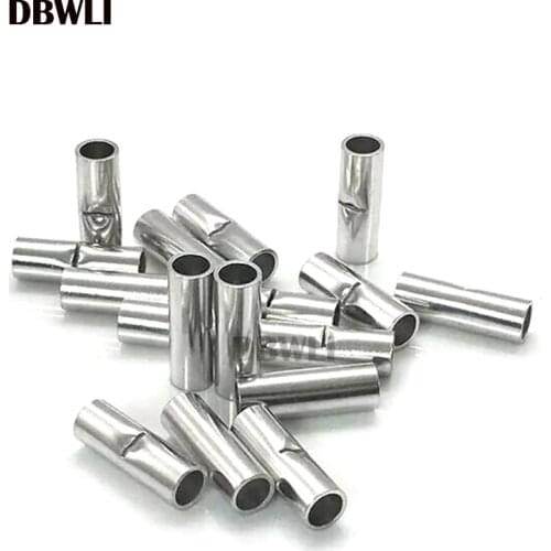 100/50Pcs/lot Butt Wire Connector AWG 22-10 Copper Tinned Splice Crimp Terminal Sleeve Bare Terminals Crimping Connectors Kit