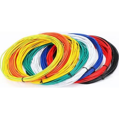 100M UL1007 solder wire electronic wire 30AWG cable jump wire 1.1mm PVC Cable UL1007 300V/80C 7/0.10TS Free shipping