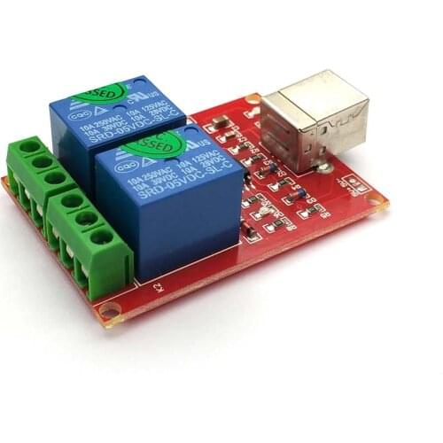 2 Channel DC 5V Computer USB Control Switch Drive Relay Module PC Intelligent Controller