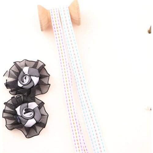 2YARD 1CM-1.1CM Colored striped Ribbon Ribbon accessories
