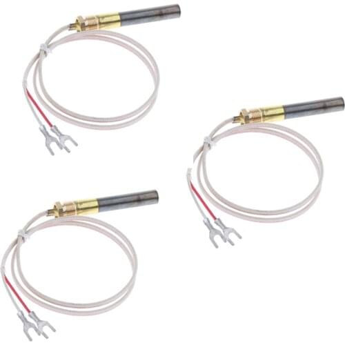 3PCS 24'' Gas Fireplace Thermopile for Oven Heater Water Boiler / Natural