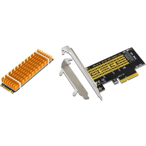 Add on Cards Pcie to M2/M.2 Adapter Sata M.2 Ssd Pcie Adapter Nvme & Aluminum M.2 Heatsink Cooler Heat Sink Thermal Conductive A