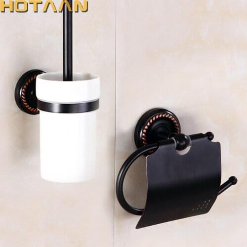 Free shipping,solid brass Bathroom Accessories Set,Paper Holder toilet brush holder,bathroom sets,antique brassYT-12200-2-H