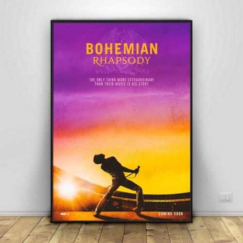 Bohemian Rhapsody Art Poster Canvas Prints , Musical Movie Freddie Mercury Queen Cover Posters Art Painting Home Room Wall Decor