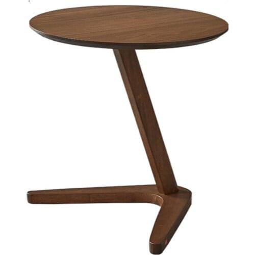 Side table Nordic solid wood small tea table household sofa side table living room Mini tea table corner small house round simpl