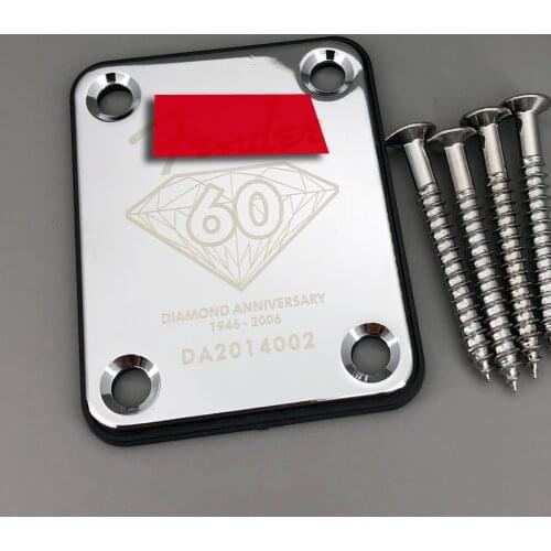 Custom Shop Diamond Electric Guitar Neck plate Chrome Gold with Screws For ST TL well