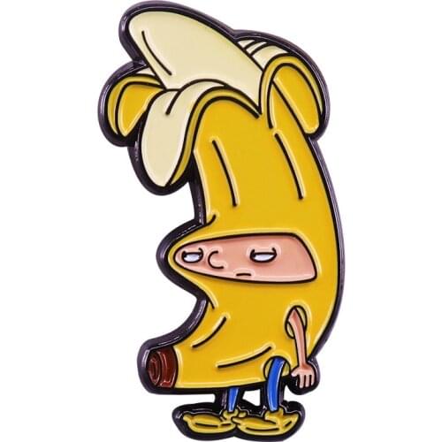 90S Nostalgic Cartoon Brooch Ryan and Stimby Animation Enamel Pin Lapel Pins Badge Brooch