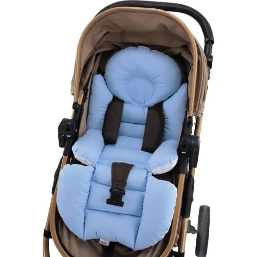 Jaju Baby Handmade, Double Sided ,Blue Color and Star Fabric Baby Stroller Cushion