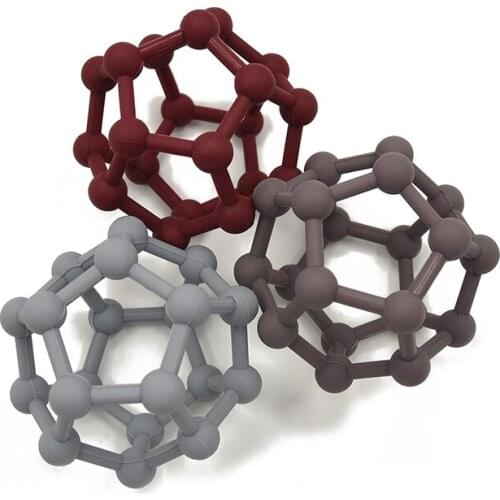 BPA Free Teething Ball Baby Silicone Gene Ball Teether Toys Colorful Silicone Chewing Teether Newborn Products Gums Soother Toy