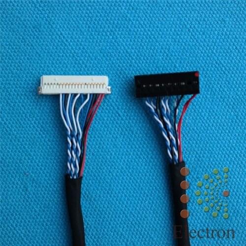 DF19-20-D6 20Pin single 1ch 6 bits LVDS Cable for 10inch~14inch LCD Controller Panel 260mm 5pcs/lot