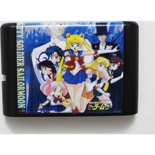 Pretty Soldier Sailor Moon 16 bit MD Game Card For Sega Mega Drive For Genesis