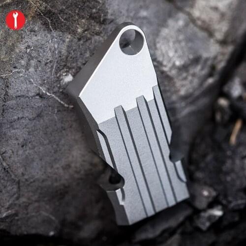 Titanium Alloy High Decibel Signal Double Tube Whistle for Camping Hiking Emergency Survival