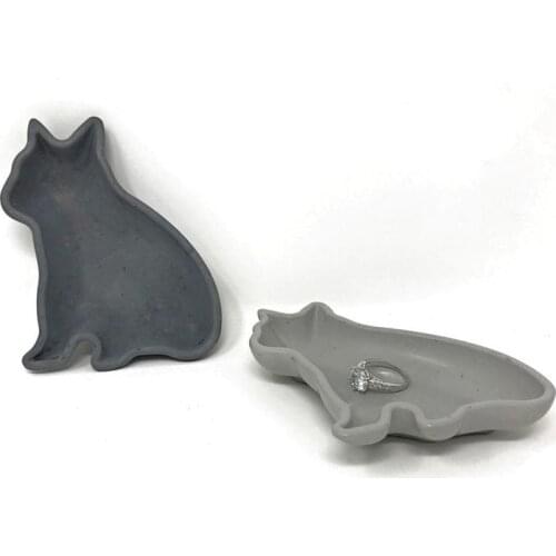 Cement Trinket Dish Molds Silicone Concrete Tray Molds Jewelry Holder Resin Molds Unique Ring Dish Molds