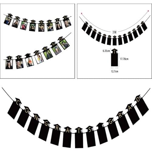 Photo Banners Bunting Congrats Graduation Flag Ornament Photography Souvenir