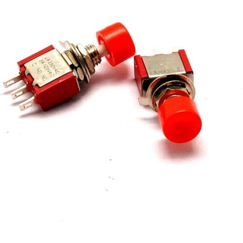 Toggle switch Reset button 3 pin point move 3P reset DS-612 red no-lock switches 5pcs