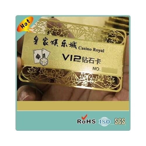 Customized Metal Business Card Gold Metal VIP Card