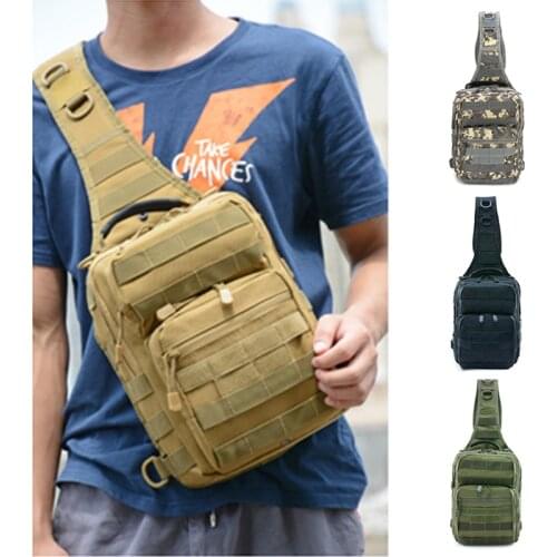 Men Chest Bag Tactical Military Shoulder Bag Molle Outdoor Sports Large Capacity Army Hunting Camping Hiking Travel Backpack New