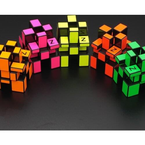 New Z Cube Mirror magic Cube Puzzle 3x3x3 Many Bright Colors Twist Puzzle Cubo Magico Child Grownup Brain Teaser Educational Toy