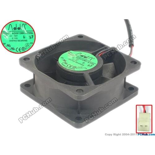 ADDA AD0612MX-A70GL T DC 12V 0.14A 60x60X10mm Server Cooling Fan