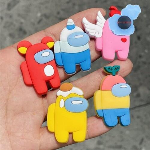 50pcs Wholesale PVC Game Robots Garden Shoes Accessories Shoe Decorations Fit Croc Jibz Charm Kids Holiday Presents