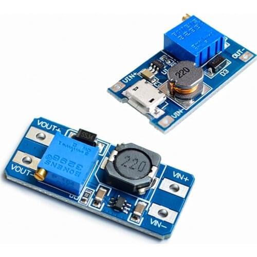 12pcs/lot MT3608 DC-DC Step Up Converter Booster Power Supply Module Boost Step-up Boards MAX output 28V 2A Modules Board