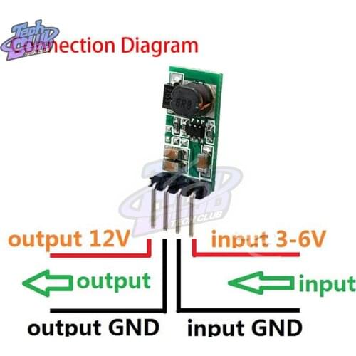 DC 3.3V 3.7V 5V 6V to 12V Step Up Boost Power Supply Module Breadboard Development Voltage Regulator Converter for Arduino