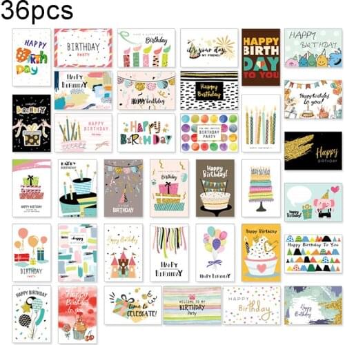 36 Pack Greeting Card Eco Friendly Unique Birthday Cards Large Happy Birthday Cards Set For Adults And Kids Writing Blessing
