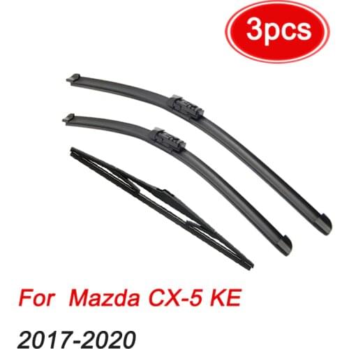 MIDOON Wiper Front Rear Wiper Blades Set For Mazda CX-5 KF 2017 2018 2019 2020 Windshield Windscreen Rear Window 24"+18"+14"