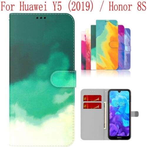 Sunjolly Case for Huawei Y5 2019 Honor 8S Wallet Stand Flip PU Phone Case Cover coque capa Huawei Y5 2019 Honor 8S Case Cover