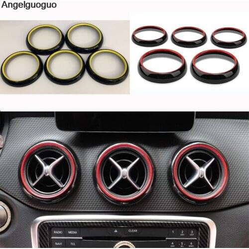 Car Air Condition Air Vent Outlet Ring Cover Trim Decoration for Mercedes Benz GLA X156 CLA C117 class(A,B class can't use)