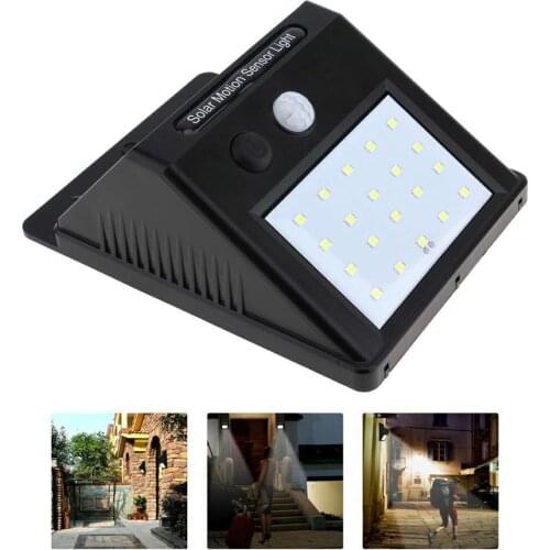 High Quality Hot Waterproof 20 LED Solar Sensor Lights HUMAN Motion Sensor Wall Light Outdoor Garden Yard Decorative Lamp