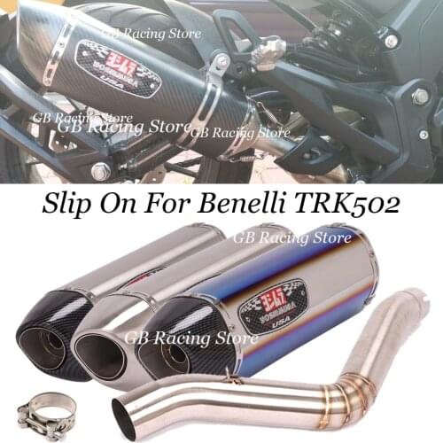 Slip-On For Benelli TRK502 Exhaust Motorcycle Full Exhaust System Muffler Escape Yoshimura DB killer For Benelli TRK 502 BE050