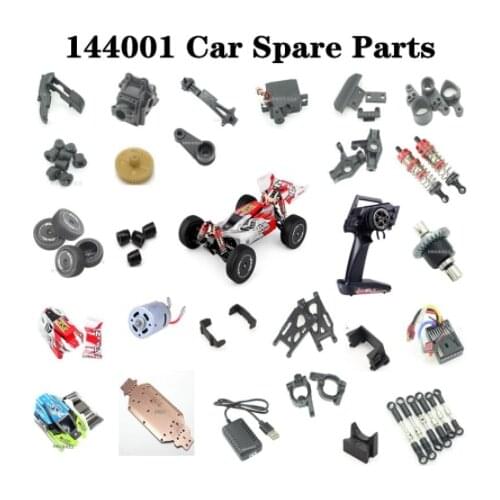 WLtoys 144001 RC car spare parts vehicle bottom Underside protection motor Reduction gear cover Charging line Pull rod