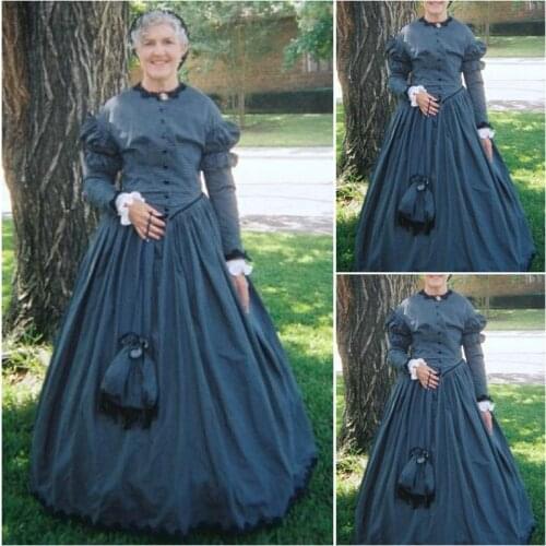 Customer to order!19 Century Vintage Costumes Victorian Dress 1860S Civil War Gown Ball Dress Scarlett dresses US4-36 C-203