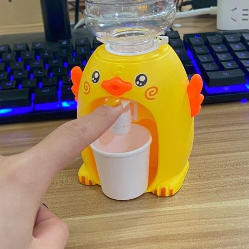 1Pc Kids Mini Pet Cartoon Water Dispenser Play Children Gift Kitchen Pretend for Kids Toy Drinking Cool Simulation Appliance