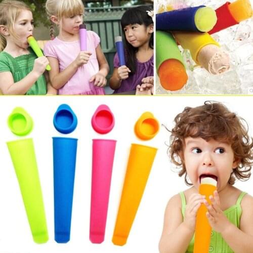 1PC Creative Ice Tray Silicone Mold popsicle Mold Candy Bar Sweet Mold Comfort Grip Ice Cream Tool popsicle Mould ice Cream Mode