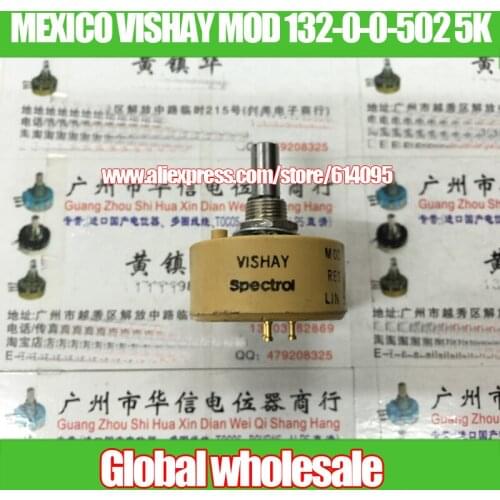 1PCS MEXICO VISHAY MOD 132-0-0-502 5K conductive plastic potentiometer / width 33MM high 15.5MM