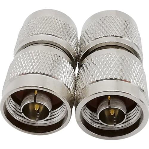 1Pcs N Type Male to N Male Straight RF Coaxial Connector N Plug to N Plug N-JJ Double Pass Antenna Cable Adapter