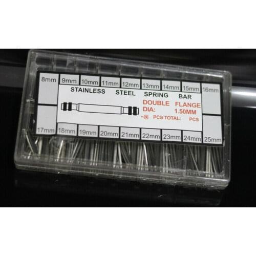 360Pcs 8-25mm Watch Pins Stainless Steel Spring Bars Band Strap Link Repair Kit